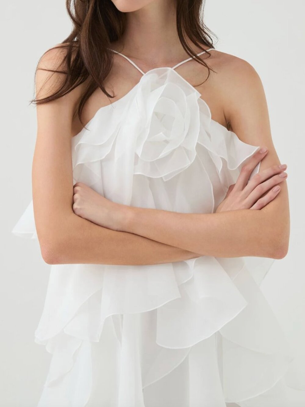 Aje Pandorea Layered Mini Dress White